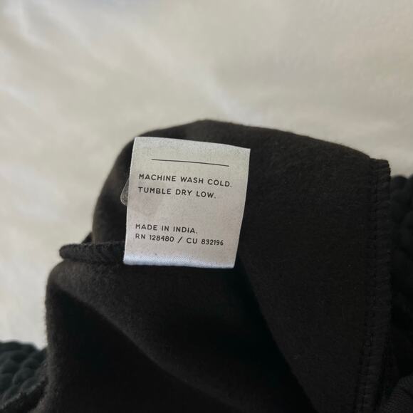 PACT NWT Courtside Classic Black Fleece Split Hem Loungewear Sweatpants, Size XS - Picture 10 of 11